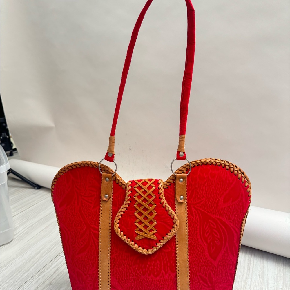 Brand new Red and Tan Women's Tote Bag